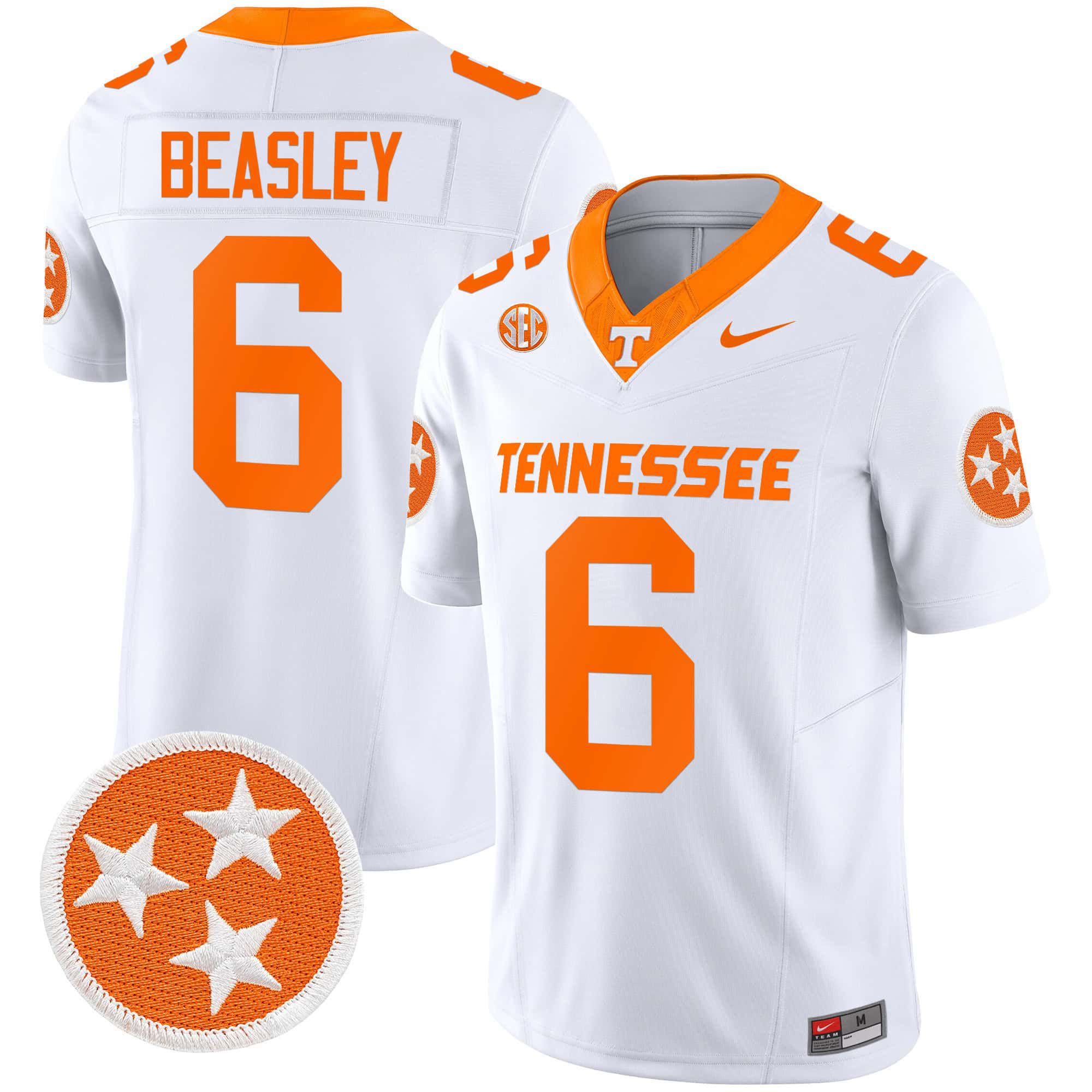 Men Tennessee Volunteers #6 Beasley White 2024 Nike Vapor Limited NCAA Jersey